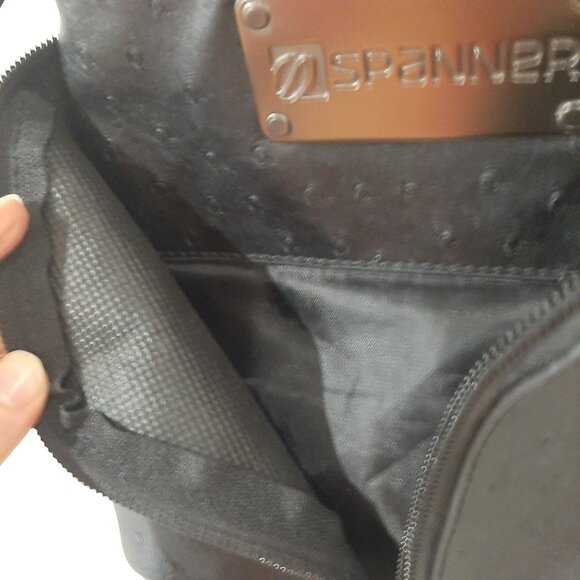 Rare faux ostrich leather  moto detail chic spanner bag - Picture 4 of 11